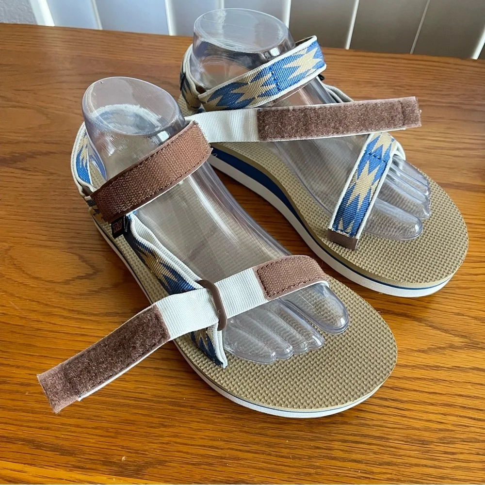 Teva Midform Universal Halcon Blue/Tan Sandal Size 8 - Picture 12 of 16